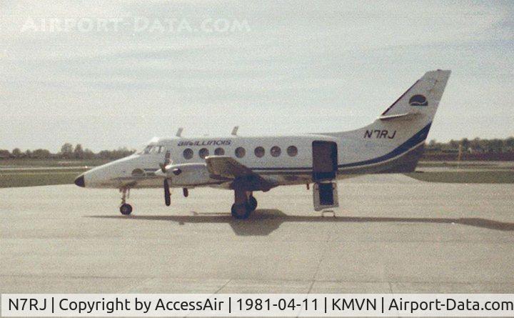N7RJ, Handley Page HP137 Jetstream 1 C/N 231, An Air Illinois Jestream That I shot on a Trip down to Mt Vernon, Il. back in April 1981.
