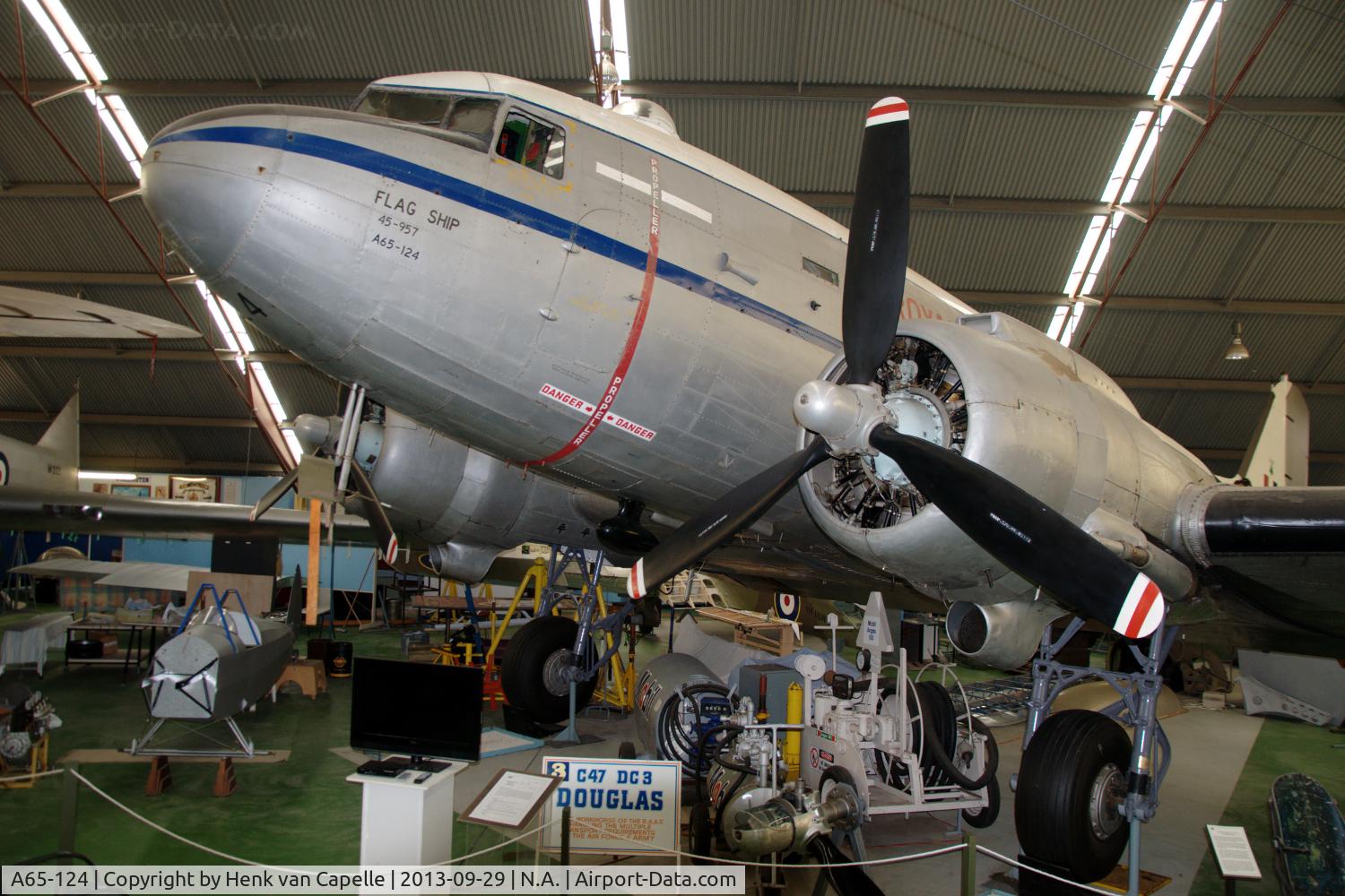 A65-124, 1945 Douglas C-47B Skytrain C/N 16960/34220, RAAF Dakota in the RAAFA Aviation heritage Museum in Bull Creek, Perth, Western Australia.