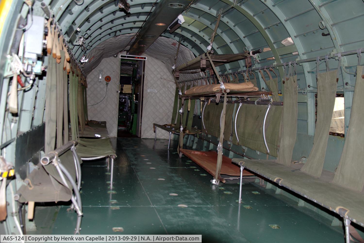 A65-124, 1945 Douglas C-47B Skytrain C/N 16960/34220, The cabin of RAAF Dakota A65-124 in the RAAFA Aviation heritage Museum in Bull Creek, Perth, Western Australia.