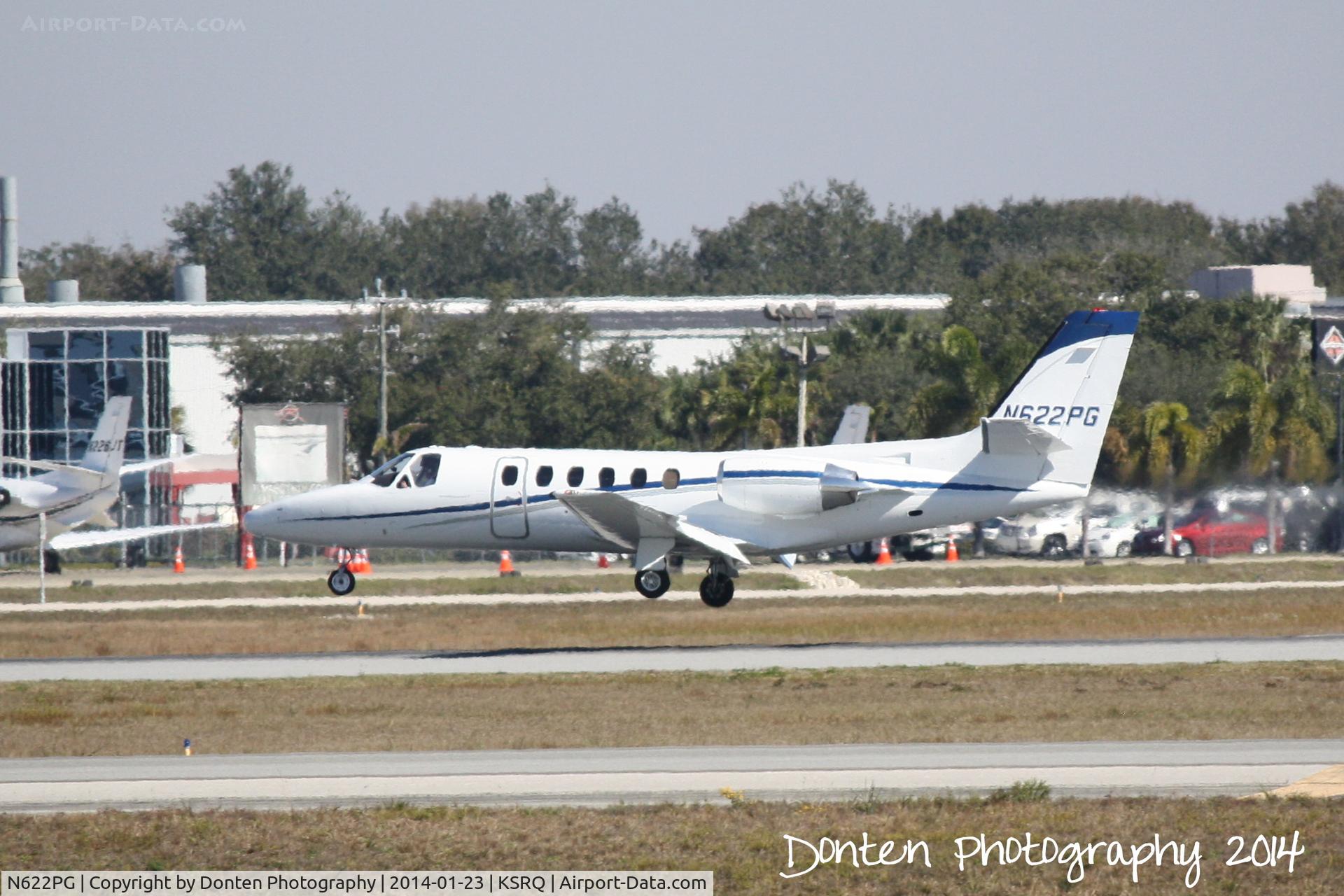 N622PG, 1978 Cessna 550 C/N 550-0037, Cessna Citation II (N622PG) arrives at Sarasota-Bradenton International Airport
