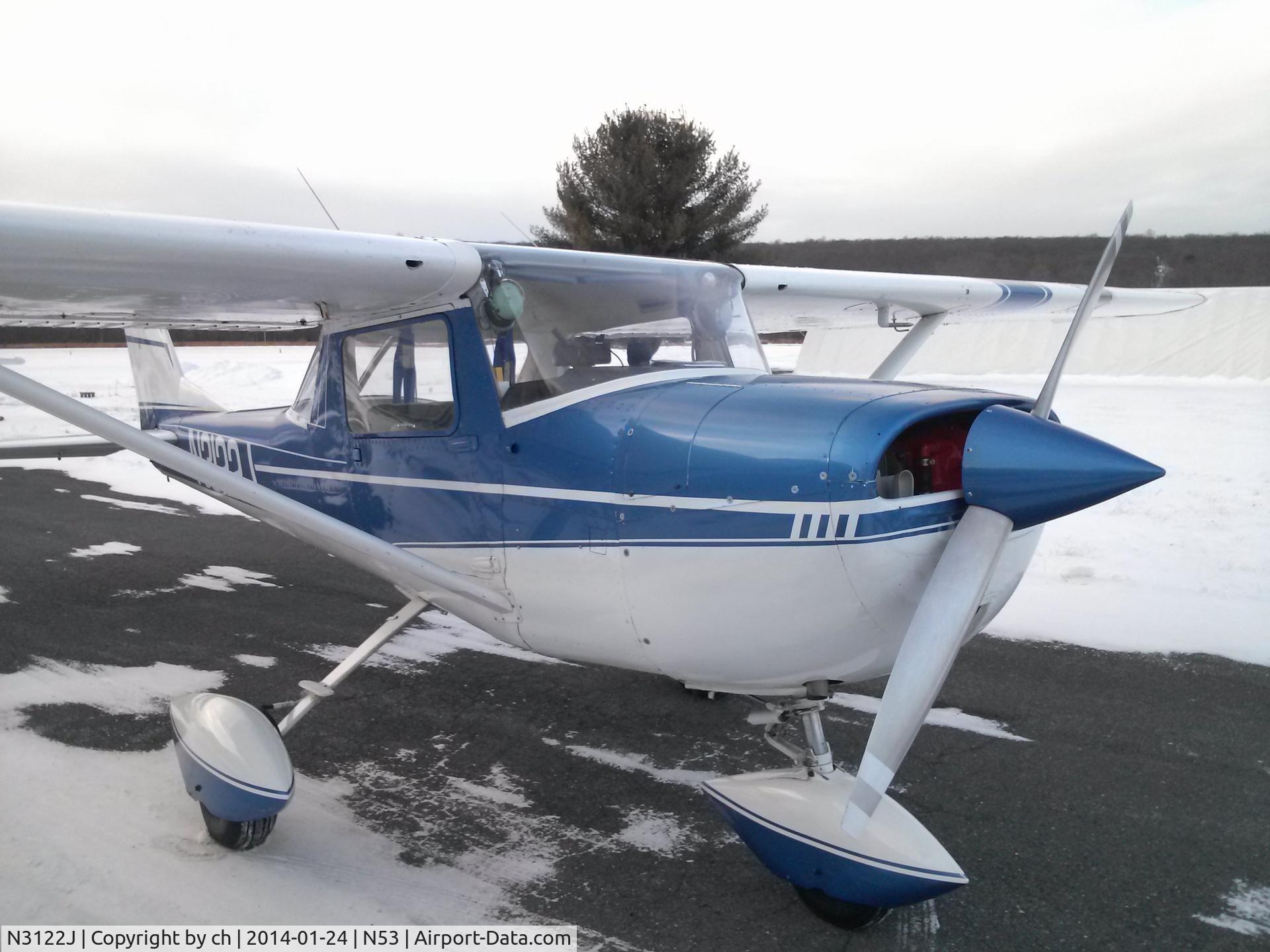 N3122J, 1966 Cessna 150G C/N 15065822, 1-24-14 N53 cold 9 deg