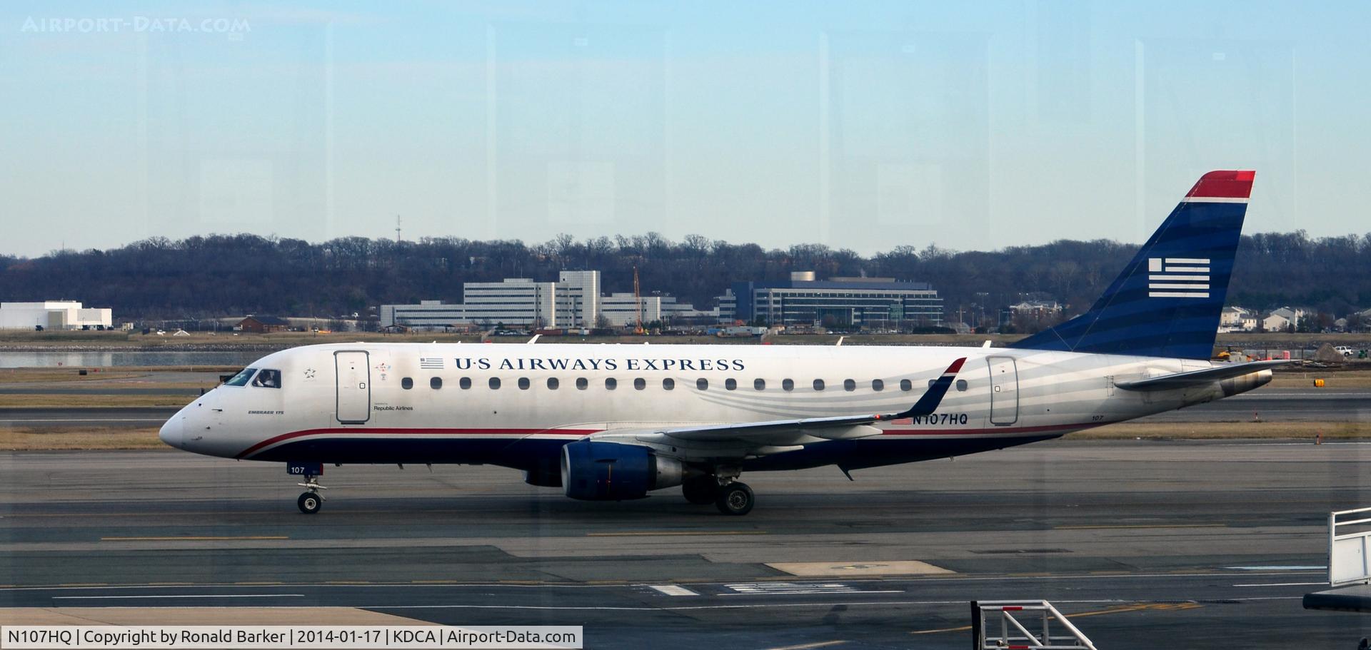N107HQ, 2007 Embraer 175LR (ERJ-170-200LR) C/N 17000165, Taxi National