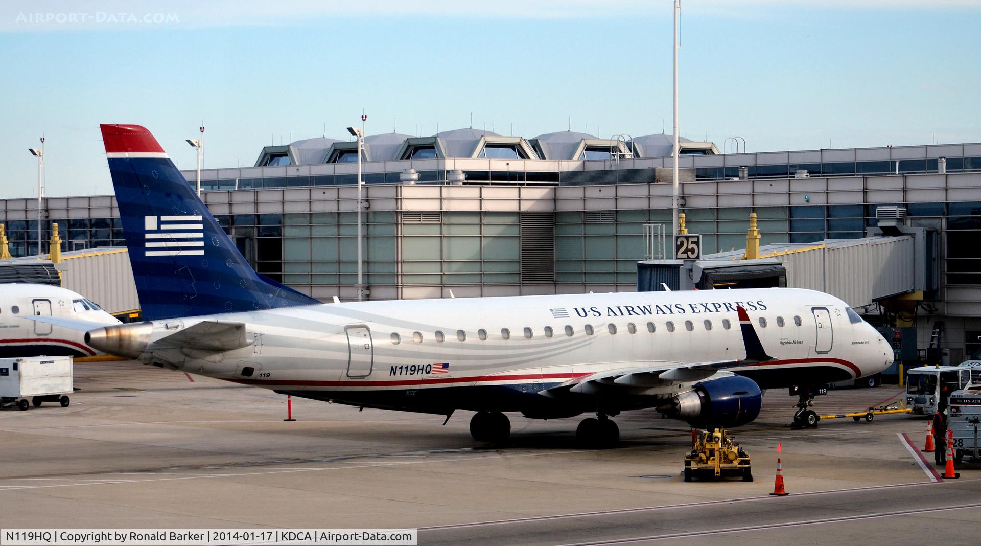 N119HQ, 2007 Embraer 175LR (ERJ-170-200LR) C/N 17000190, At Gate 25 National