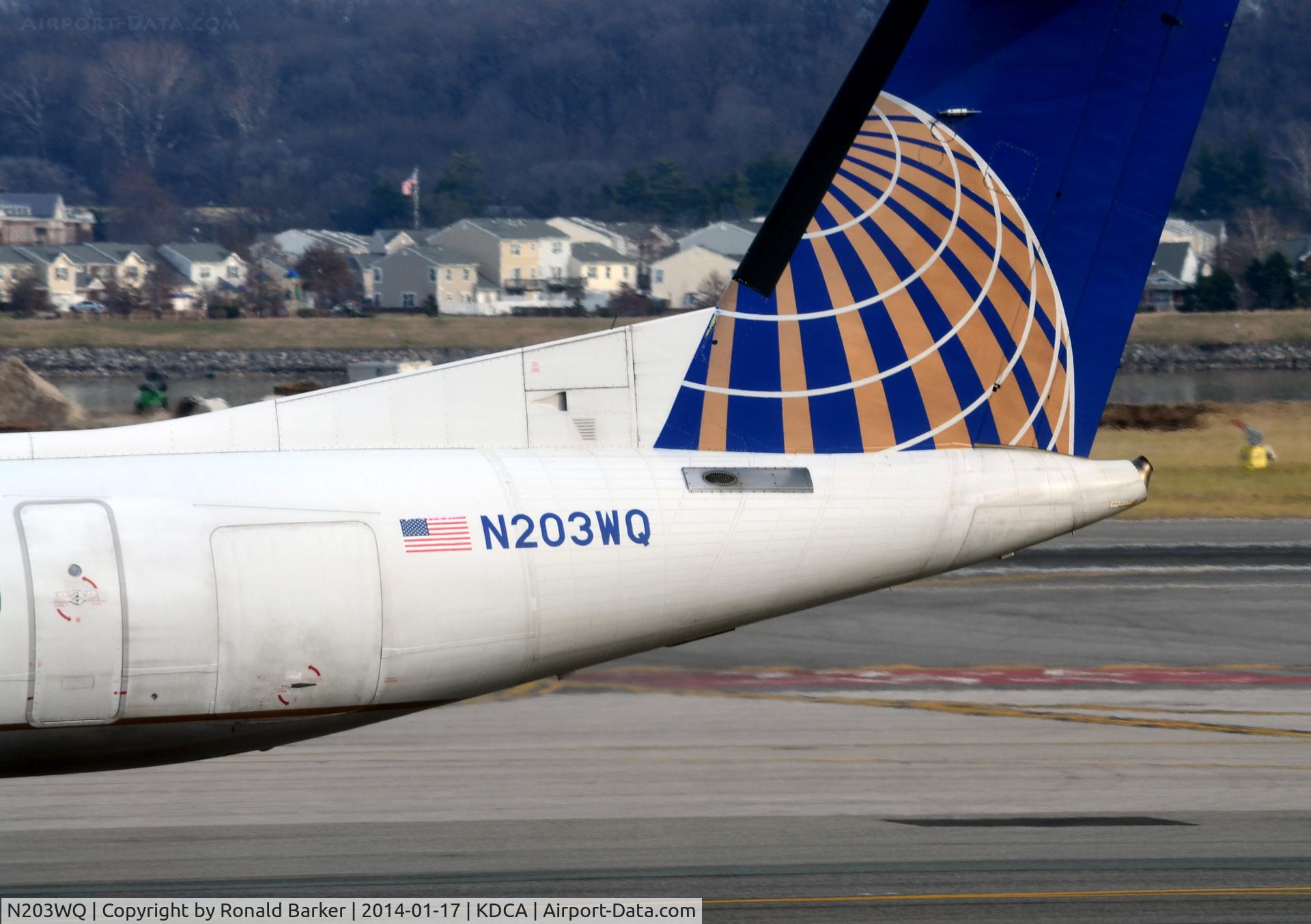 N203WQ, 2008 Bombardier DHC-8-402 Dash 8 C/N 4203, Tail section National