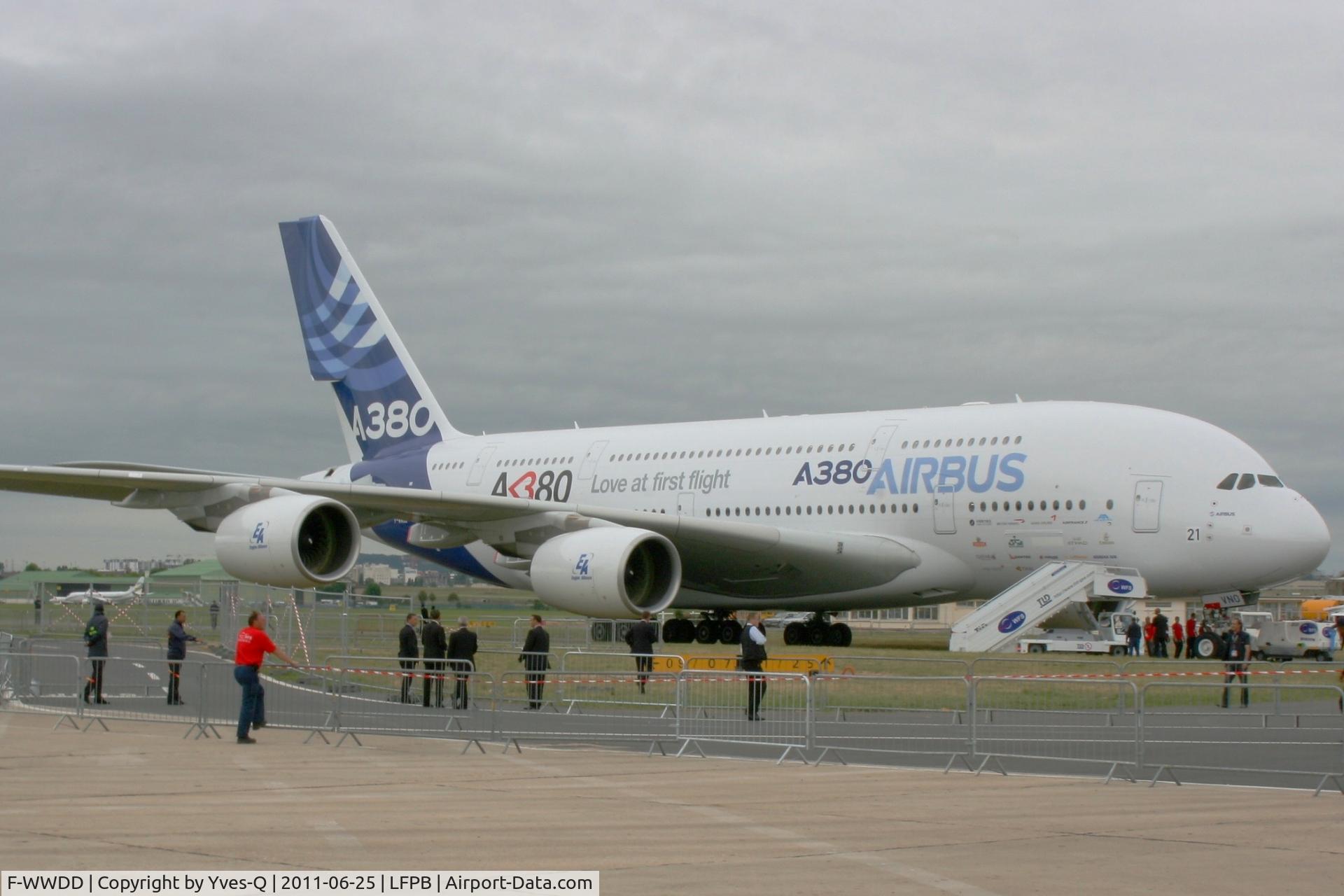 F-WWDD, 2005 Airbus A380-861 C/N 004, Airbus A380-861, Static display, Paris Le Bourget (LFPB-LBG) Air Show in june 2011
