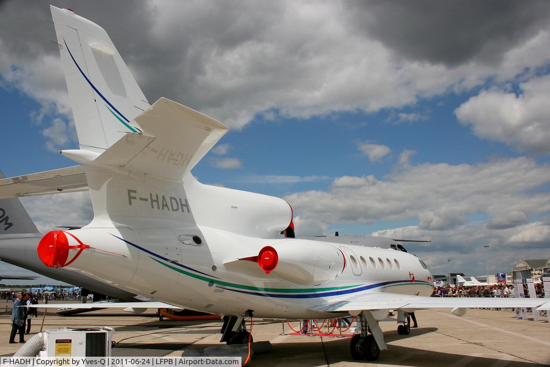 F-HADH, 1979 Dassault Falcon 50 C/N 011, Dassault Falcon 50 Camera, Jet Service, Static display, Paris Le Bourget (LFPB-LBG) Air Show in june 2011