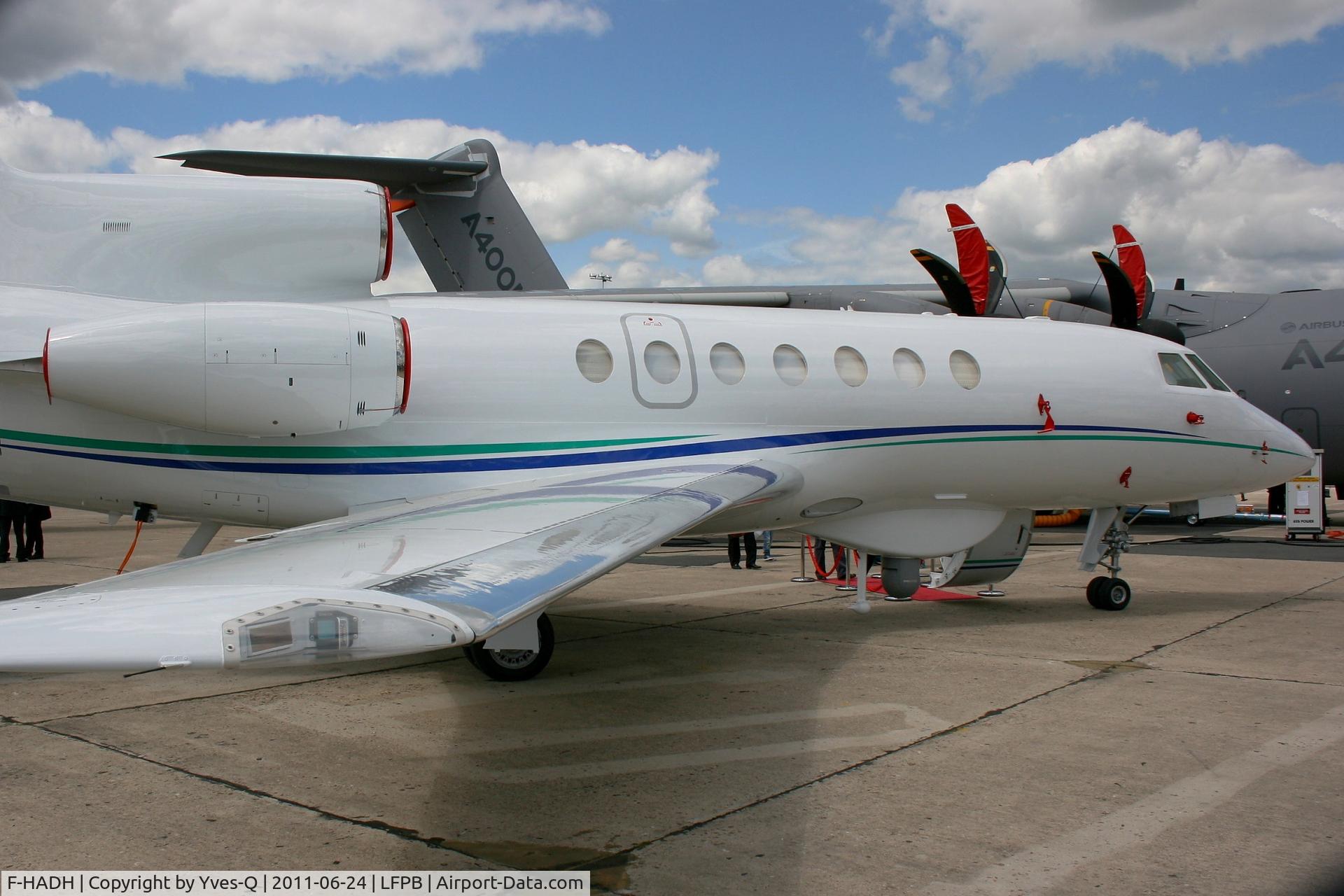 F-HADH, 1979 Dassault Falcon 50 C/N 011, Dassault Falcon 50 Camera, Jet Service, Static display, Paris Le Bourget (LFPB-LBG) Air Show in june 2011