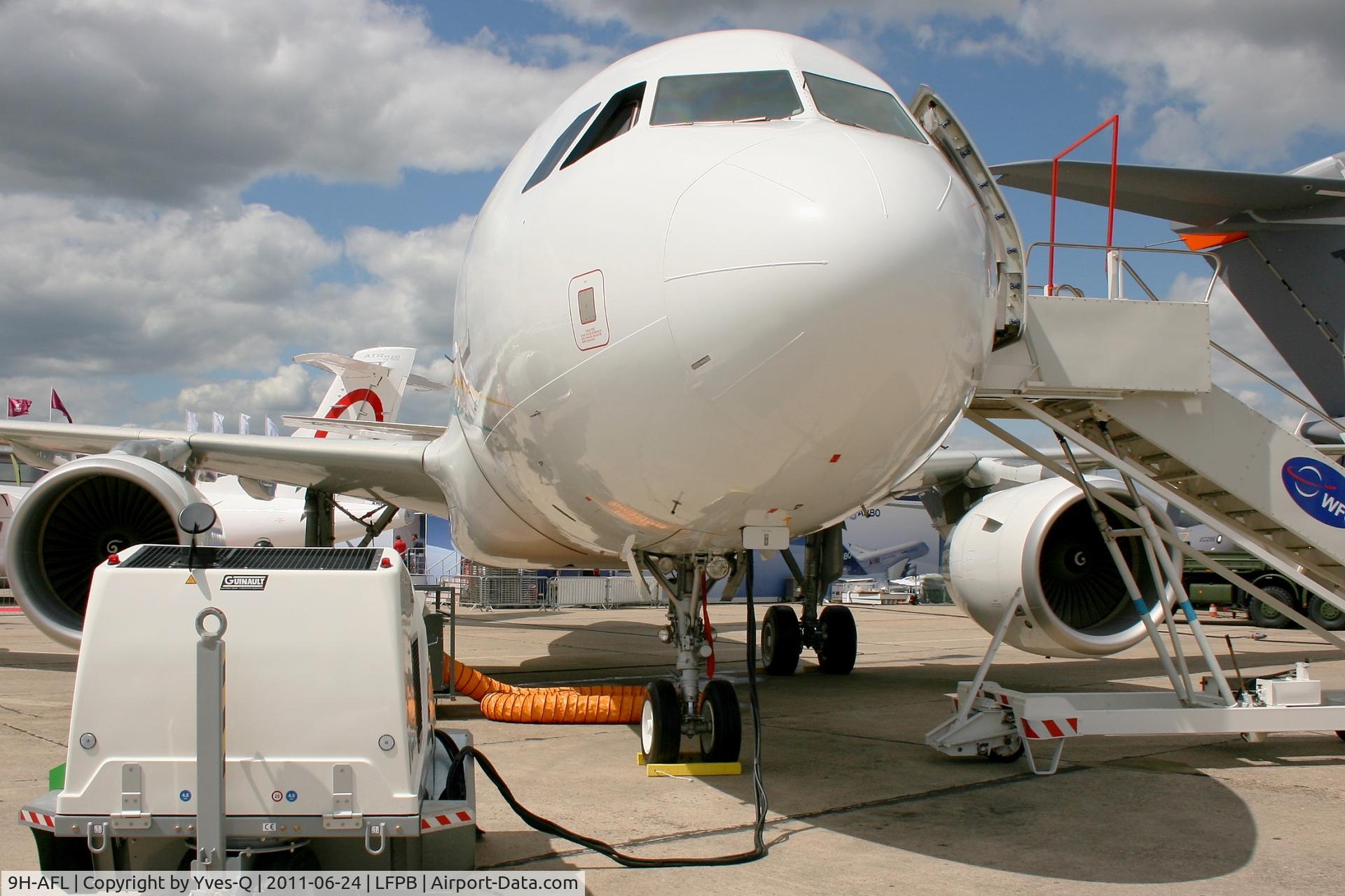 9H-AFL, 2008 Airbus ACJ318 (A318-112/CJ) C/N 3363, Airbus A318-112CJ Elite, Static display, Paris Le Bourget (LFPB-LBG) Air Show in june 2011