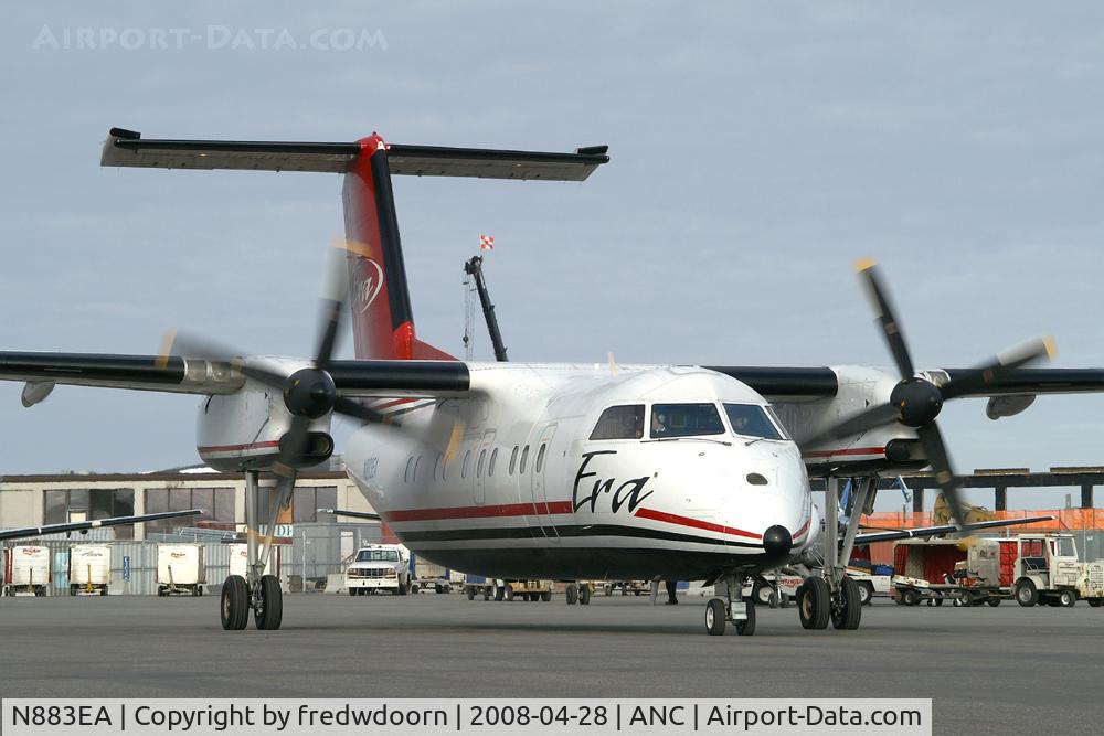 N883EA, 1991 De Havilland Canada DHC-8-106 Dash 8 C/N 260, Engines turning, about to depart