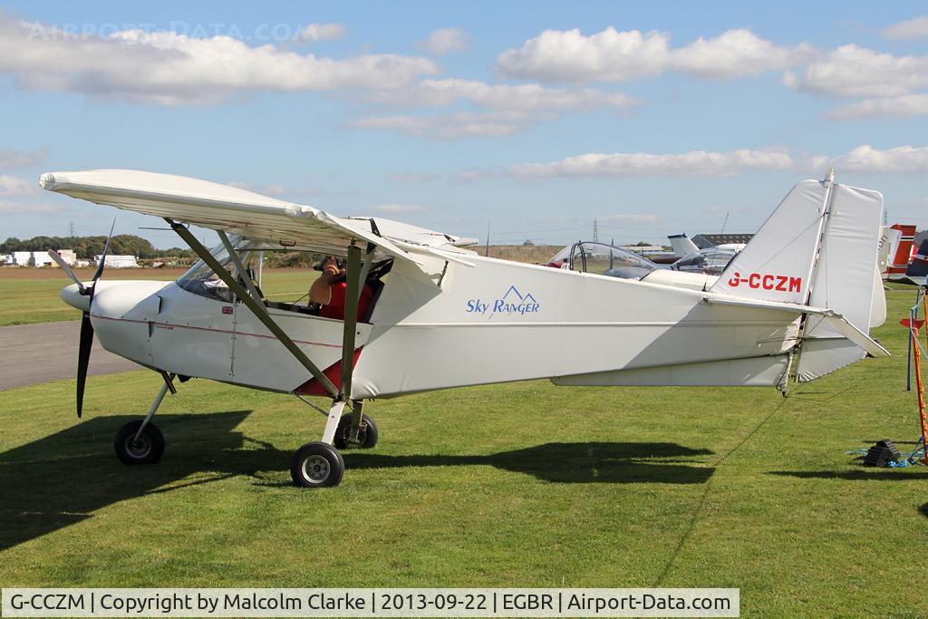 G-CCZM, 2004 Skyranger 912S(1) C/N BMAA/HB/372, Skyranger 912S(1) at The Real Aeroplane Club's Helicopter Fly-In, Breighton Airfield, September 2013.