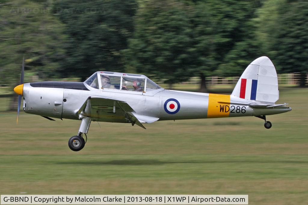 G-BBND, 1950 De Havilland DHC-1 Chipmunk T.10 C/N C1/0225, De Havilland DHC-1 Chipmunk 22 at The De Havilland Moth Club's 28th International Moth Rally at Woburn Abbey. August 2013.