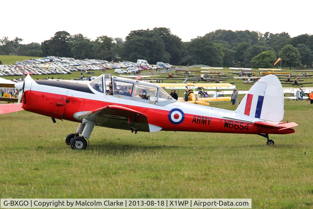 G-BXGO, 1950 De Havilland DHC-1 Chipmunk T.10 C/N C1/0097, De Havilland DHC-1 Chipmunk 22 at The De Havilland Moth Club's 28th International Moth Rally at Woburn Abbey. August 2013.