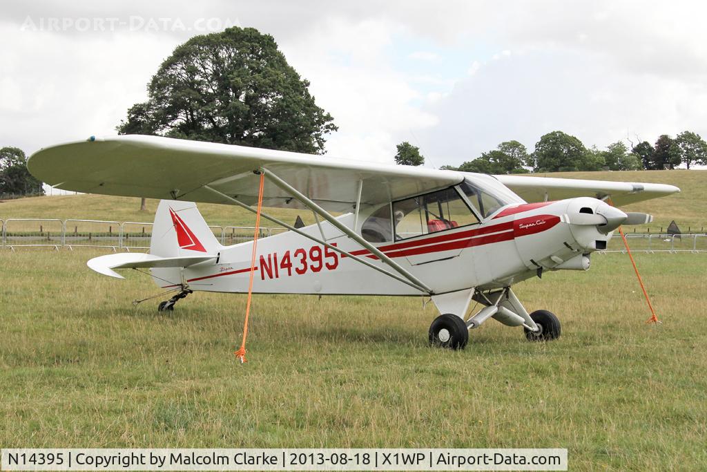 N14395, 1974 Piper PA-18-150 Super Cub C/N 18-7409093, Piper PA-18-150 at The De Havilland Moth Club's 28th International Moth Rally at Woburn Abbey. August 2013.