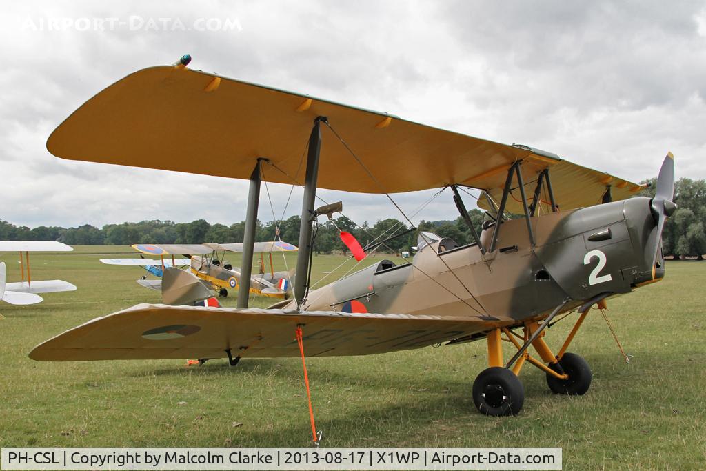 PH-CSL, De Havilland DH-82A Tiger Moth II C/N 86609, De Havilland DH-82A Tiger Moth II at The De Havilland Moth Club's 28th International Moth Rally at Woburn Abbey. August 2013.