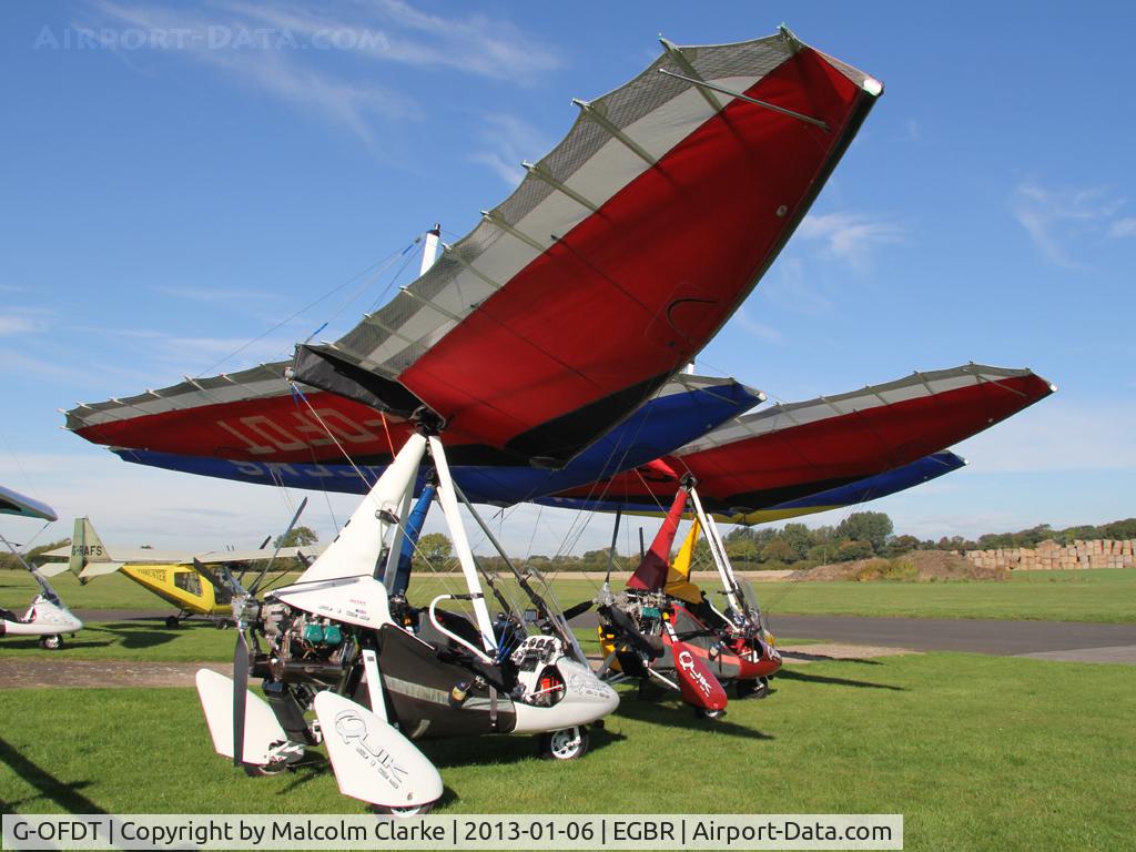 G-OFDT, 2007 P&M Aviation Pegasus Quik C/N 8320, P&M Aviation Pegasus Quik at The Real Aeroplane Club's Pre-Hibernation Fly-In, Breighton Airfield, October 2013.