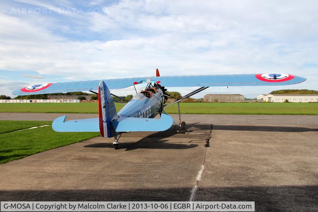 G-MOSA, 1952 Morane-Saulnier MS.317 C/N 351, Morane-Saulnier MS.317 at The Real Aeroplane Club's Pre-Hibernation Fly-In, Breighton Airfield, October 2013.