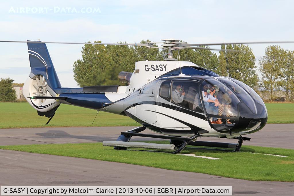 G-SASY, 2009 Eurocopter EC-130B-4 (AS-350B-4) C/N 4760, Eurocopter EC-130B-4 at The Real Aeroplane Club's Pre-Hibernation Fly-In, Breighton Airfield, October 2013.