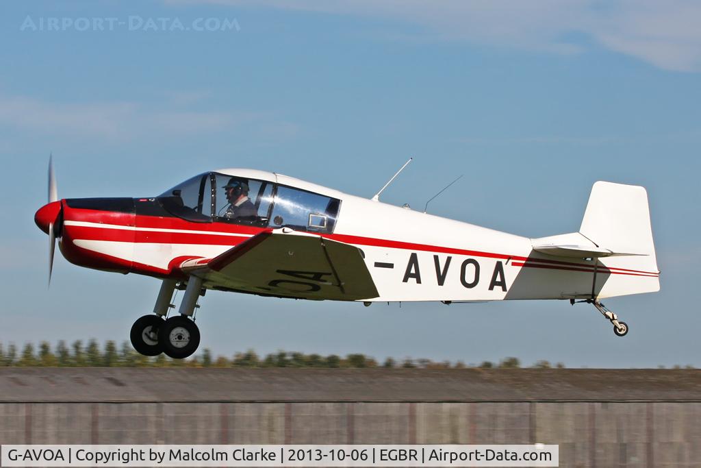G-AVOA, 1961 SAN Jodel DR-1050 Ambassadeur C/N 195, SAN Jodel DR-1050 Ambassadeur at The Real Aeroplane Club's Pre-Hibernation Fly-In, Breighton Airfield, October 2013.