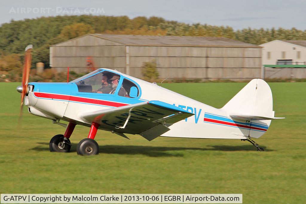 G-ATPV, 1959 Gardan Minicab (JB01 Standard) C/N JB-01, Gardan Minicab (JB01 Standard) at The Real Aeroplane Club's Pre-Hibernation Fly-In, Breighton Airfield, October 2013.