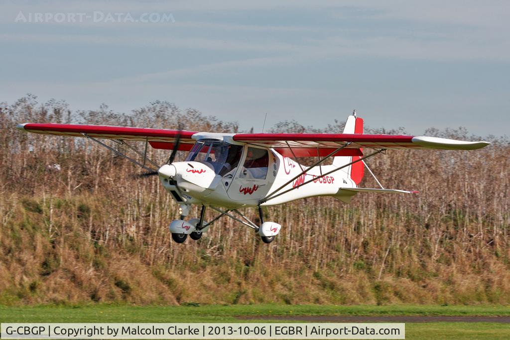 G-CBGP, 2001 Comco Ikarus C42 FB UK C/N PFA 322-13741, Ikarus C42 FB UK at The Real Aeroplane Club's Pre-Hibernation Fly-In, Breighton Airfield, October 2013.