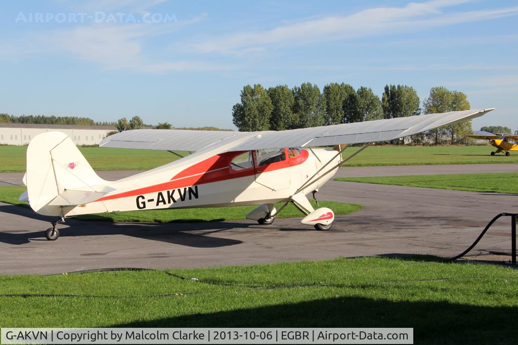 G-AKVN, 1946 Aeronca 11AC Chief Chief C/N 11AC-469, Aeronca 11AC Chief at The Real Aeroplane Club's Pre-Hibernation Fly-In, Breighton Airfield, October 2013.