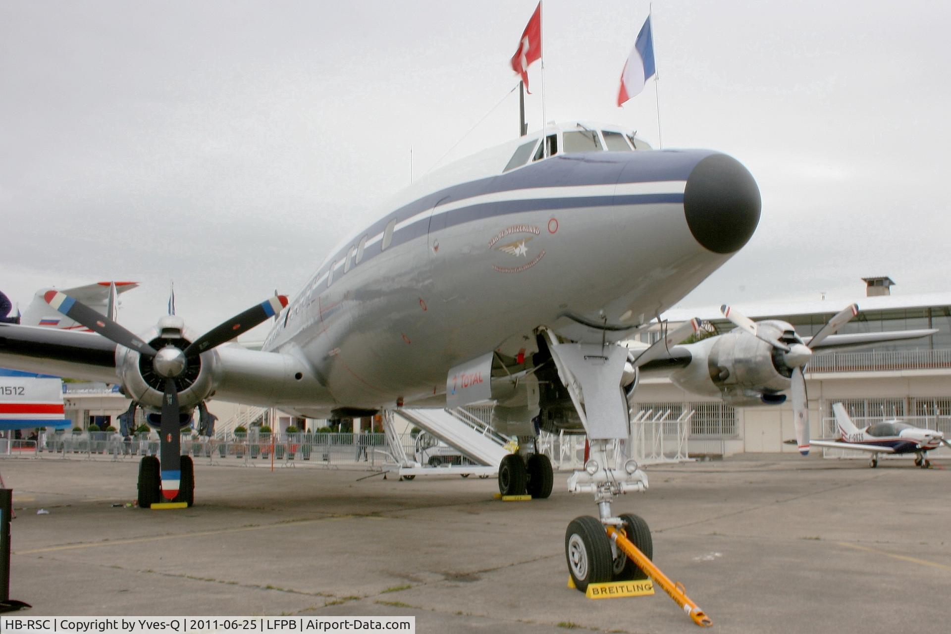 HB-RSC, 1955 Lockheed C-121C Super Constellation (L-1049F) C/N 1049F-4175, Lockheed 1049F-55 (C-121C) Super Constellation, Breitling Static Park, Paris Le Bourget (LFPB-LBG) Air Show in june 2011