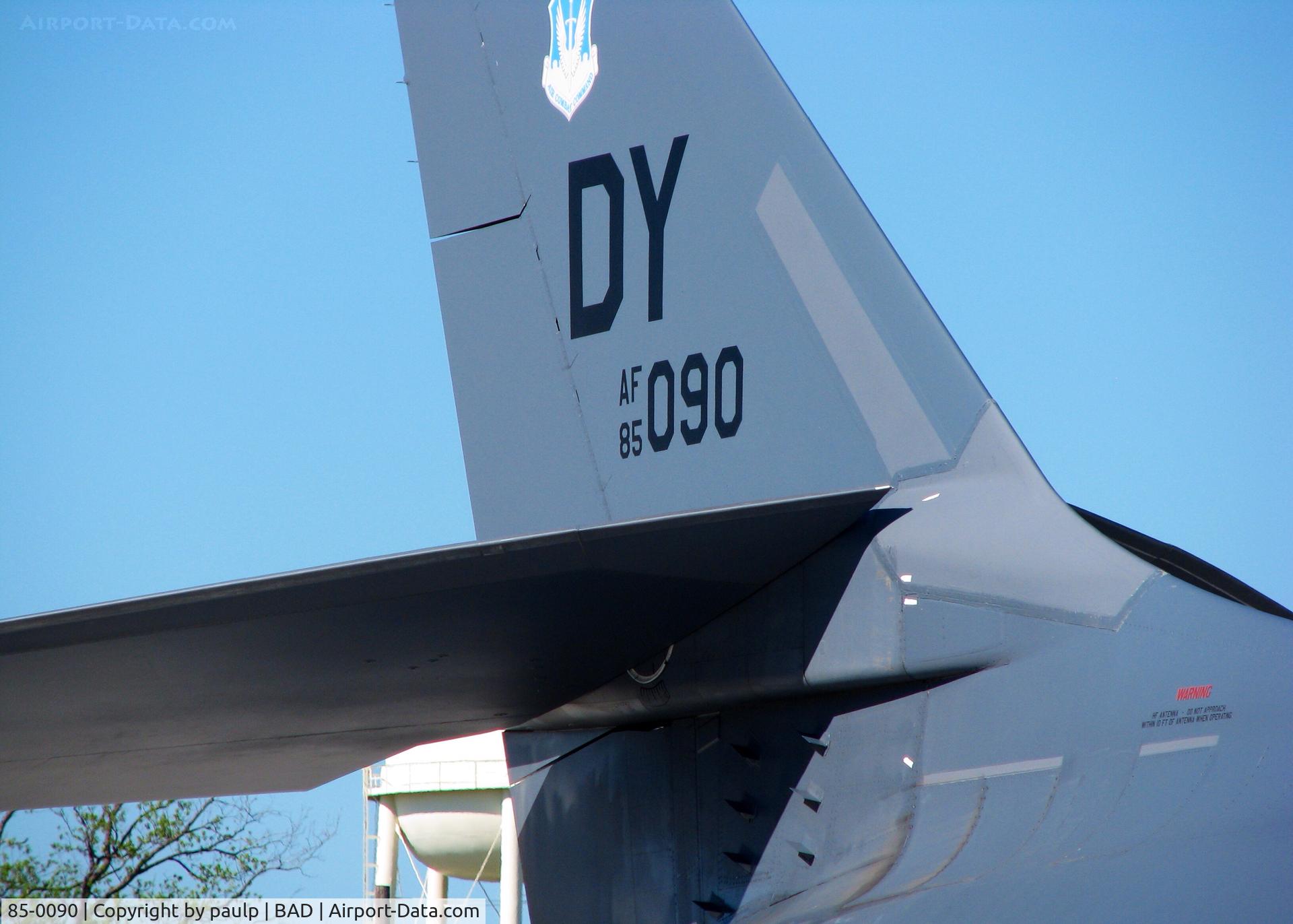 85-0090, 1985 Rockwell B-1B Lancer C/N 50, At Barksdale Air Force Base.