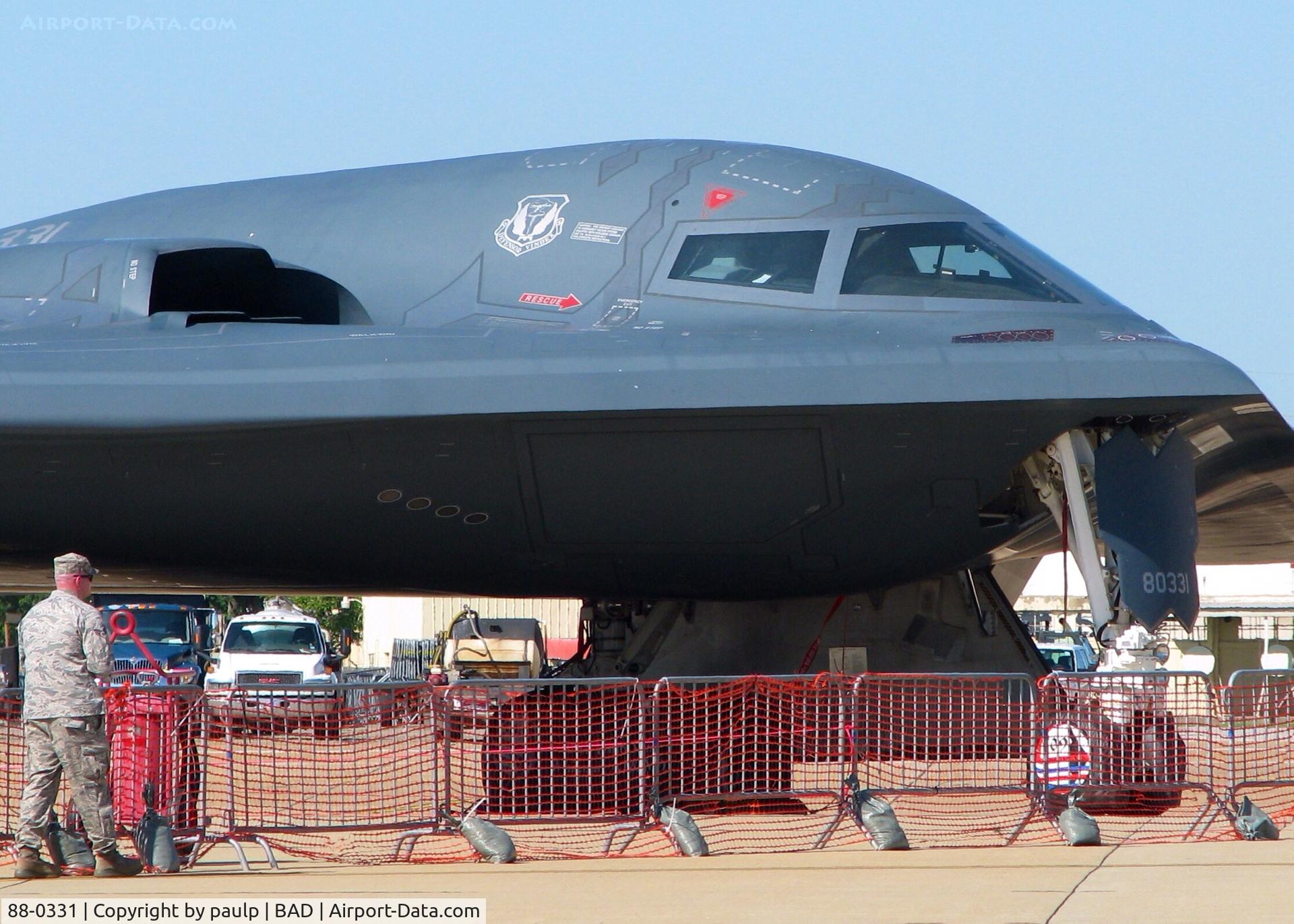 88-0331, 1988 Northrop Grumman B-2A Spirit C/N 1010/AV-10, At Barksdale Air Force Base.