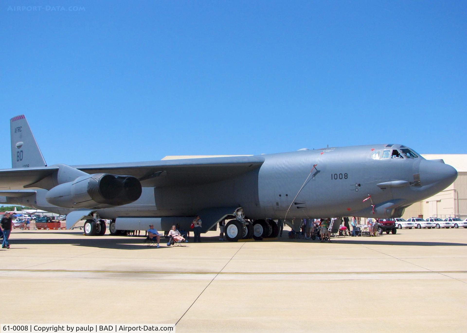 61-0008, 1961 Boeing B-52H Stratofortress C/N 464435, At Barksdale Air Force Base.