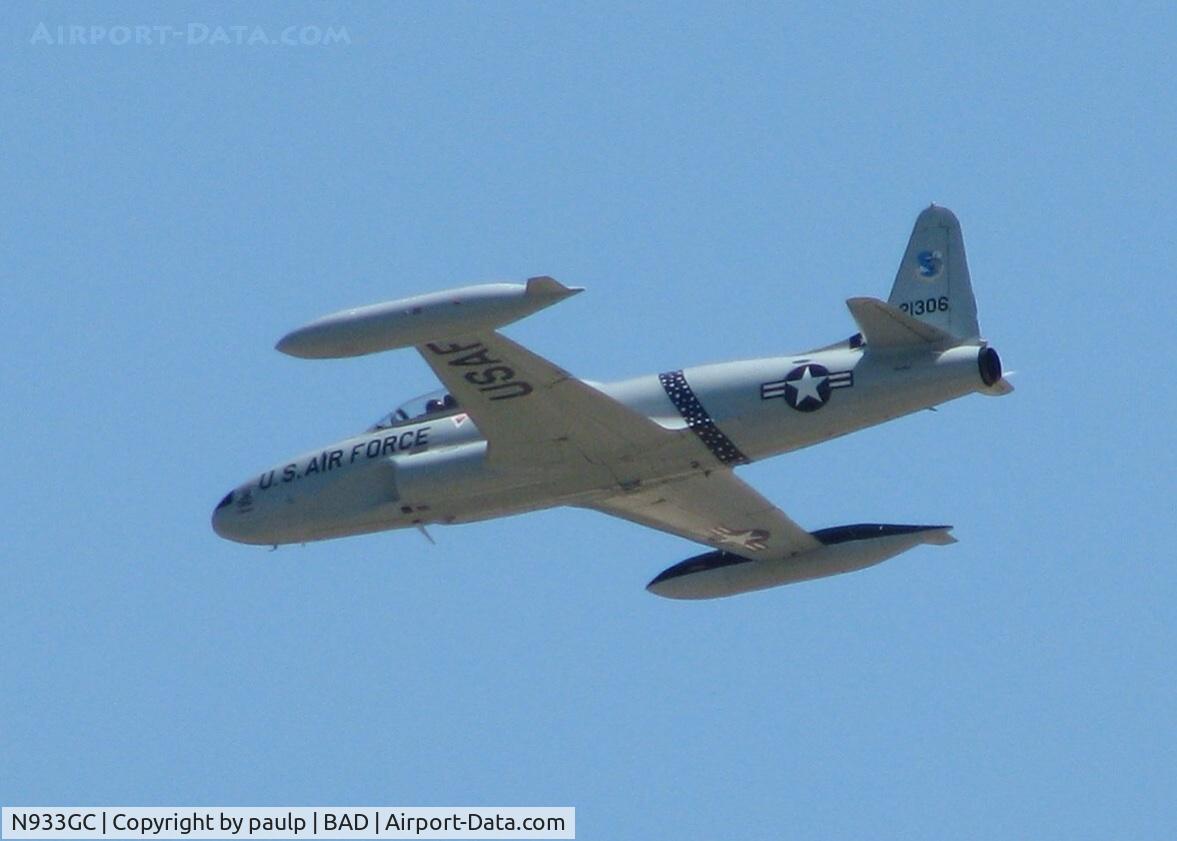 N933GC, 1954 Canadair T-33AN Silver Star 3 C/N T33-306, At Barksdale Air Force Base.