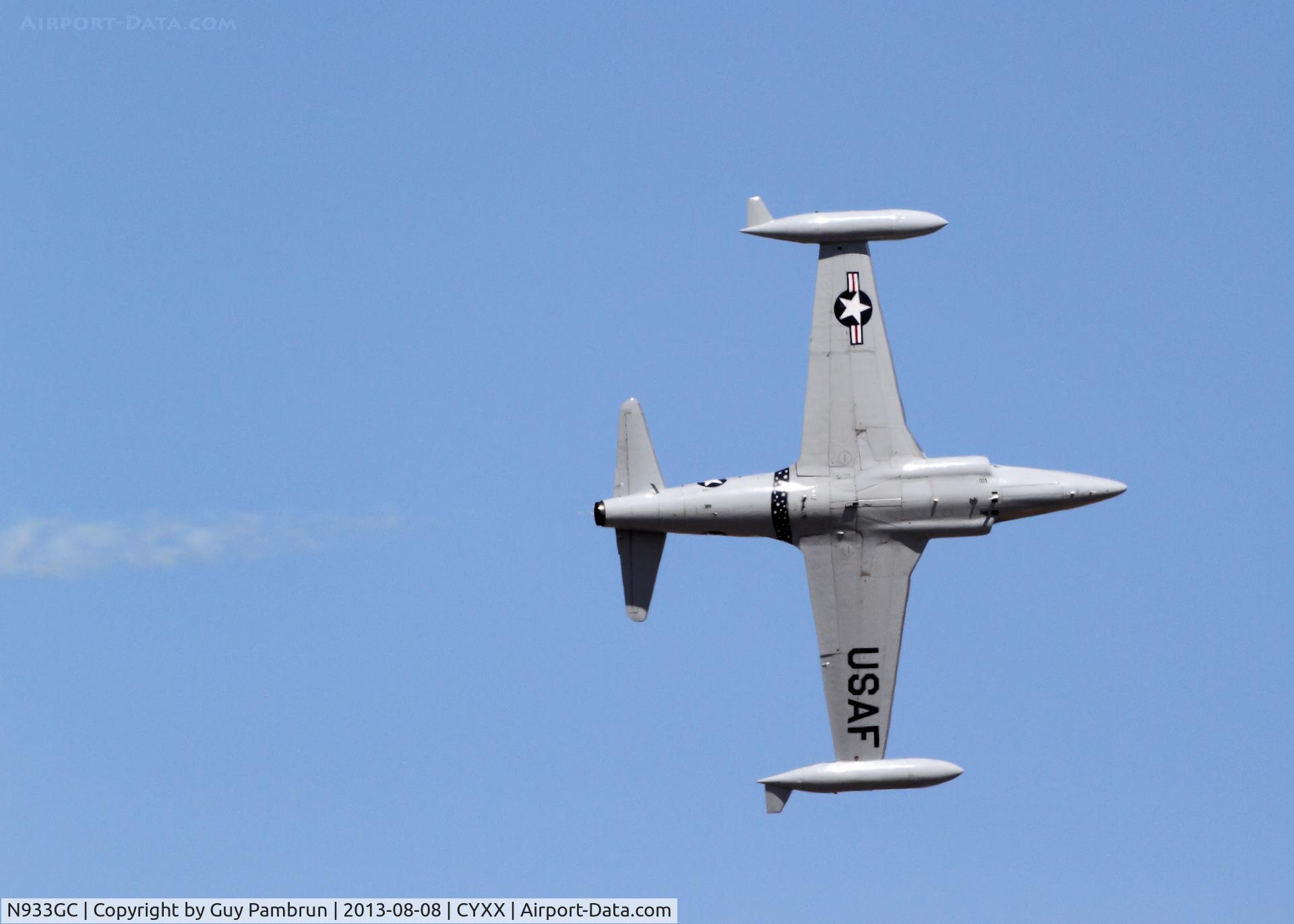 N933GC, 1954 Canadair T-33AN Silver Star 3 C/N T33-306, Practice the day before the 2013 Abbotsford Airshow