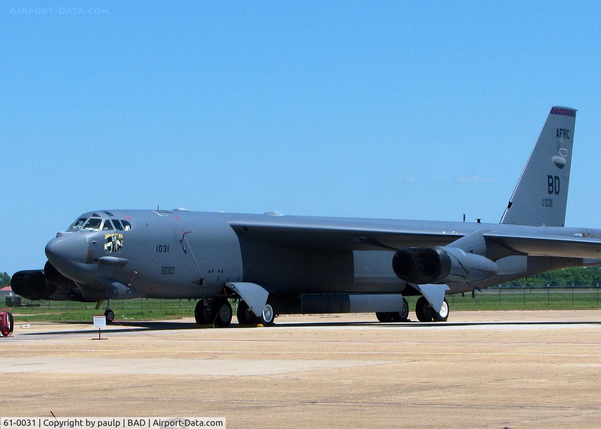 61-0031, 1961 Boeing B-52H Stratofortress C/N 464458, At Barksdale Air Force Base.