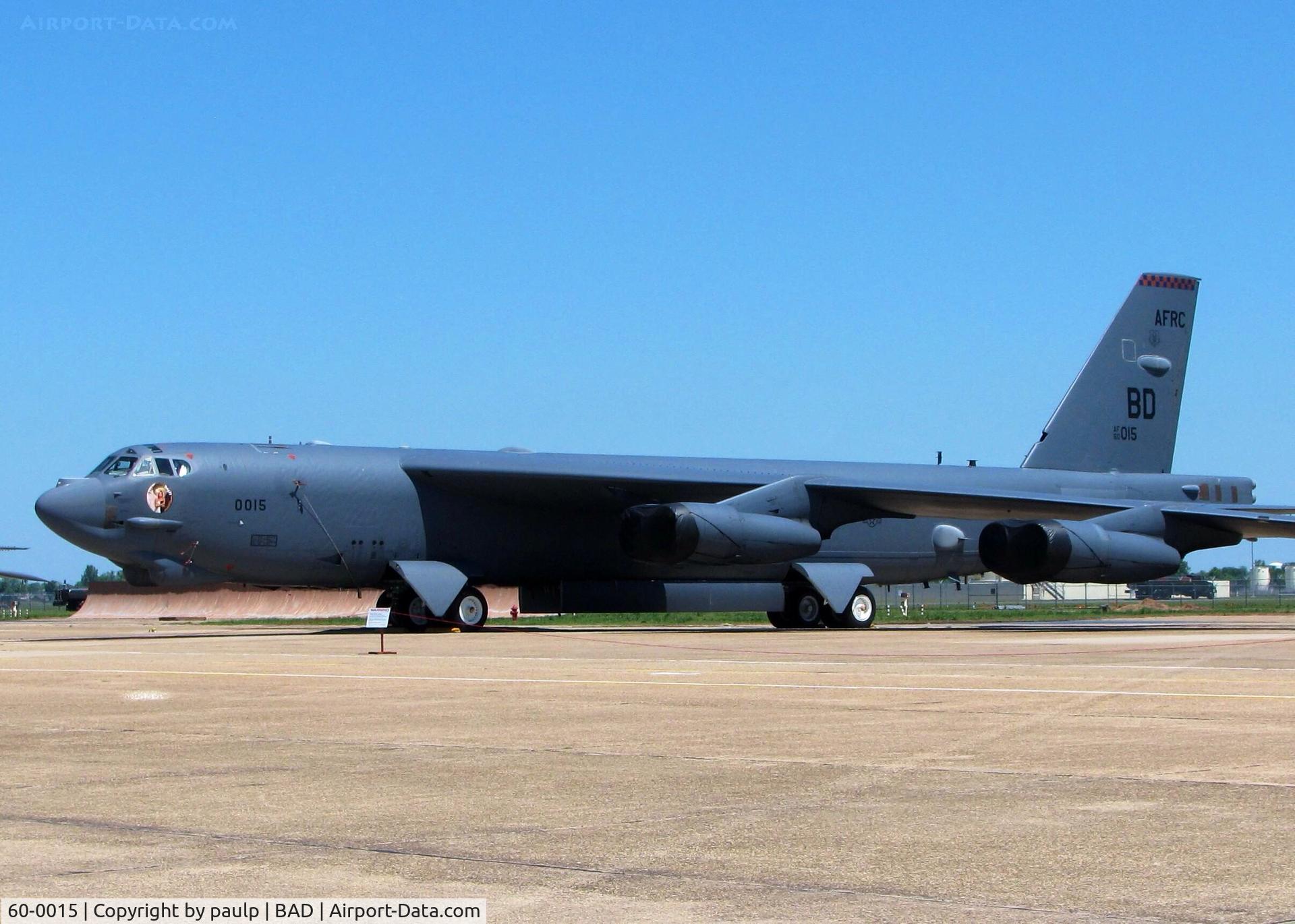60-0015, 1960 Boeing B-52H Stratofortress C/N 464380, At Barksdale Air Force Base.