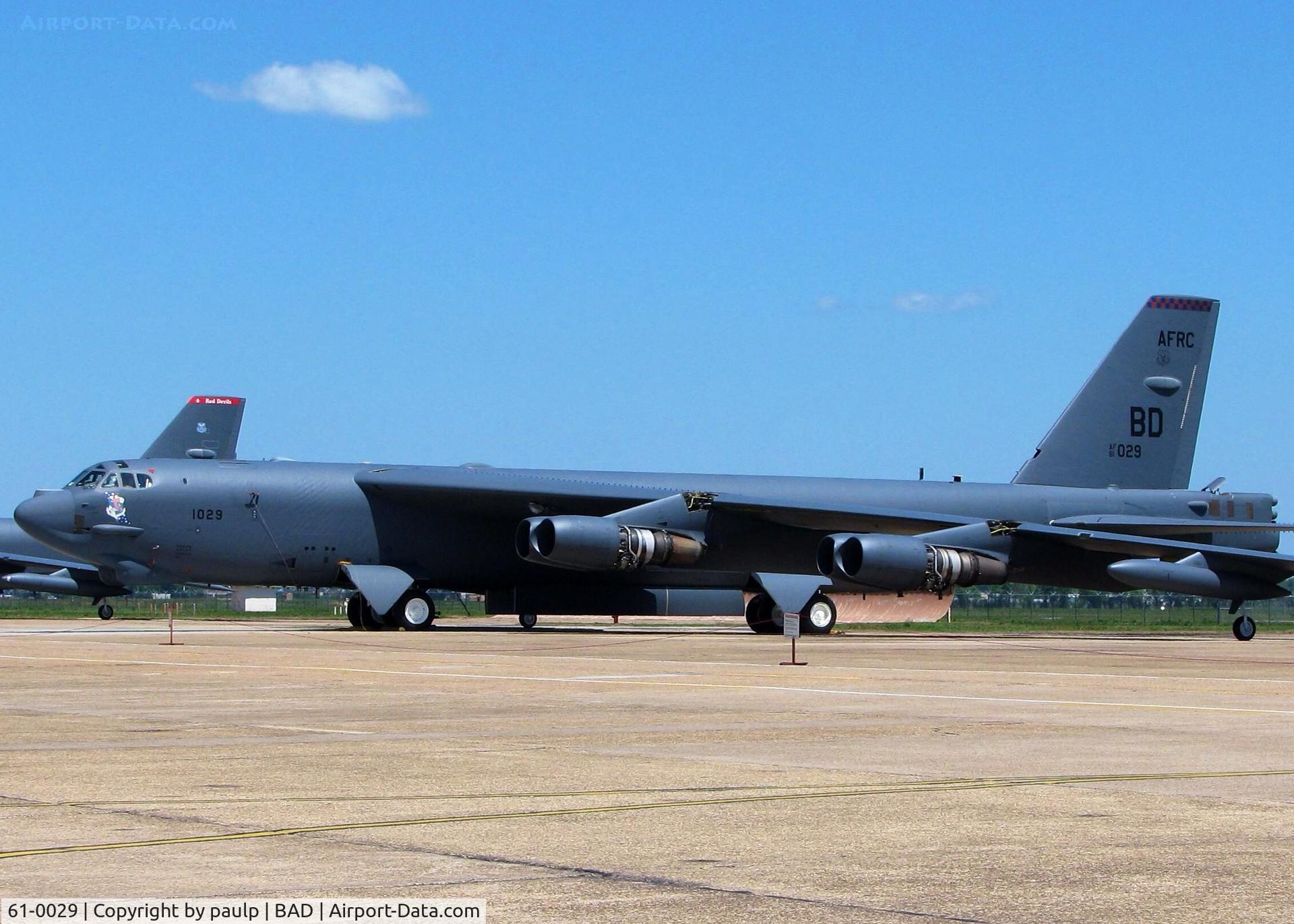 61-0029, 1961 Boeing B-52H Stratofortress C/N 464456, At Barksdale Air Force Base.