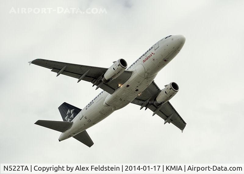 N522TA, 2012 Airbus A319-132 C/N 5219, Miami departure