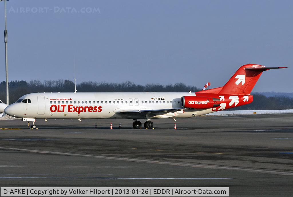 D-AFKE, 1995 Fokker 100 (F-28-0100) C/N 11505, OLT Express