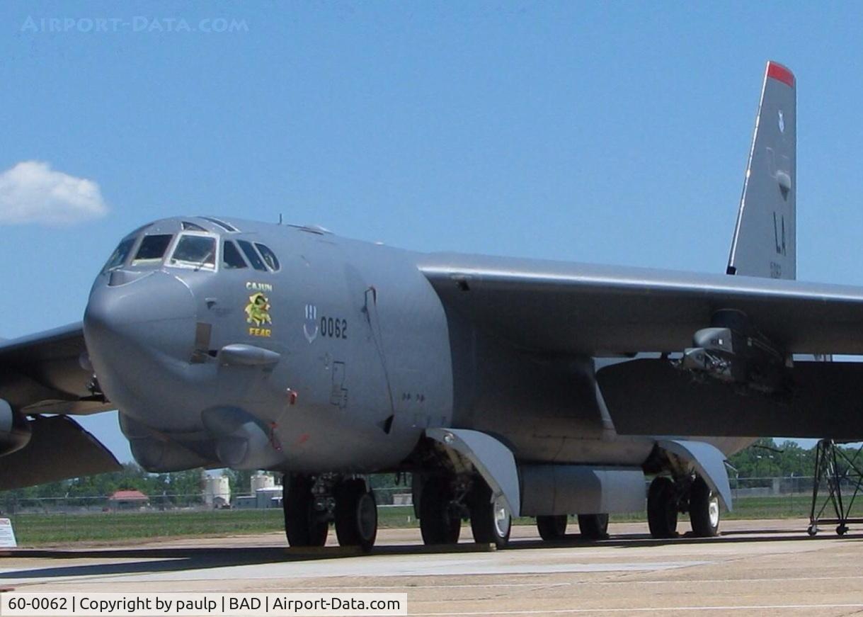 60-0062, 1960 Boeing B-52H Stratofortress C/N 464427, At Barksdale Air Force Base.