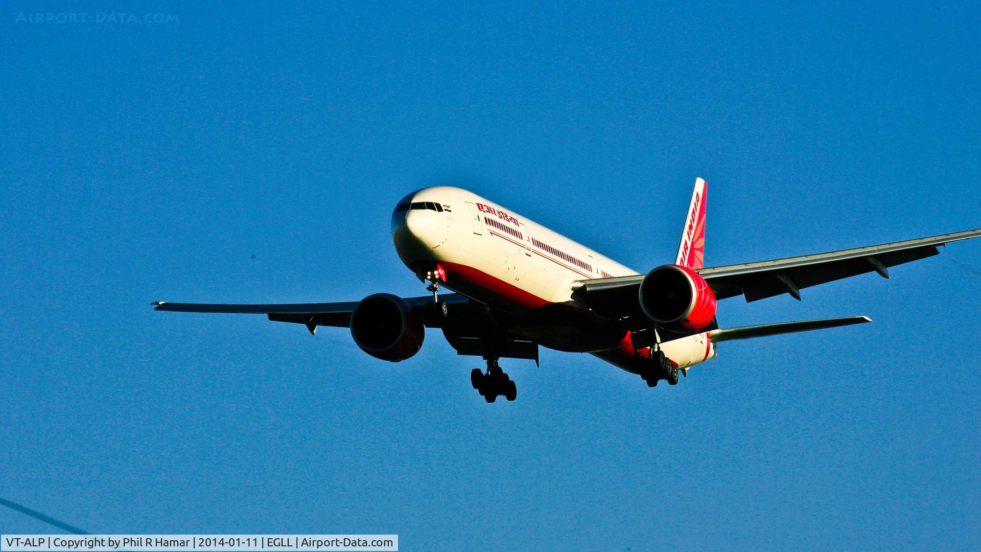 VT-ALP, 2009 Boeing 777-337/ER C/N 36314, Air India, (VT-ALP) 2009 Boeing 777-337ER, c/n 36314/804, on approach to land on 27L Heathrow. © PhilRHamar