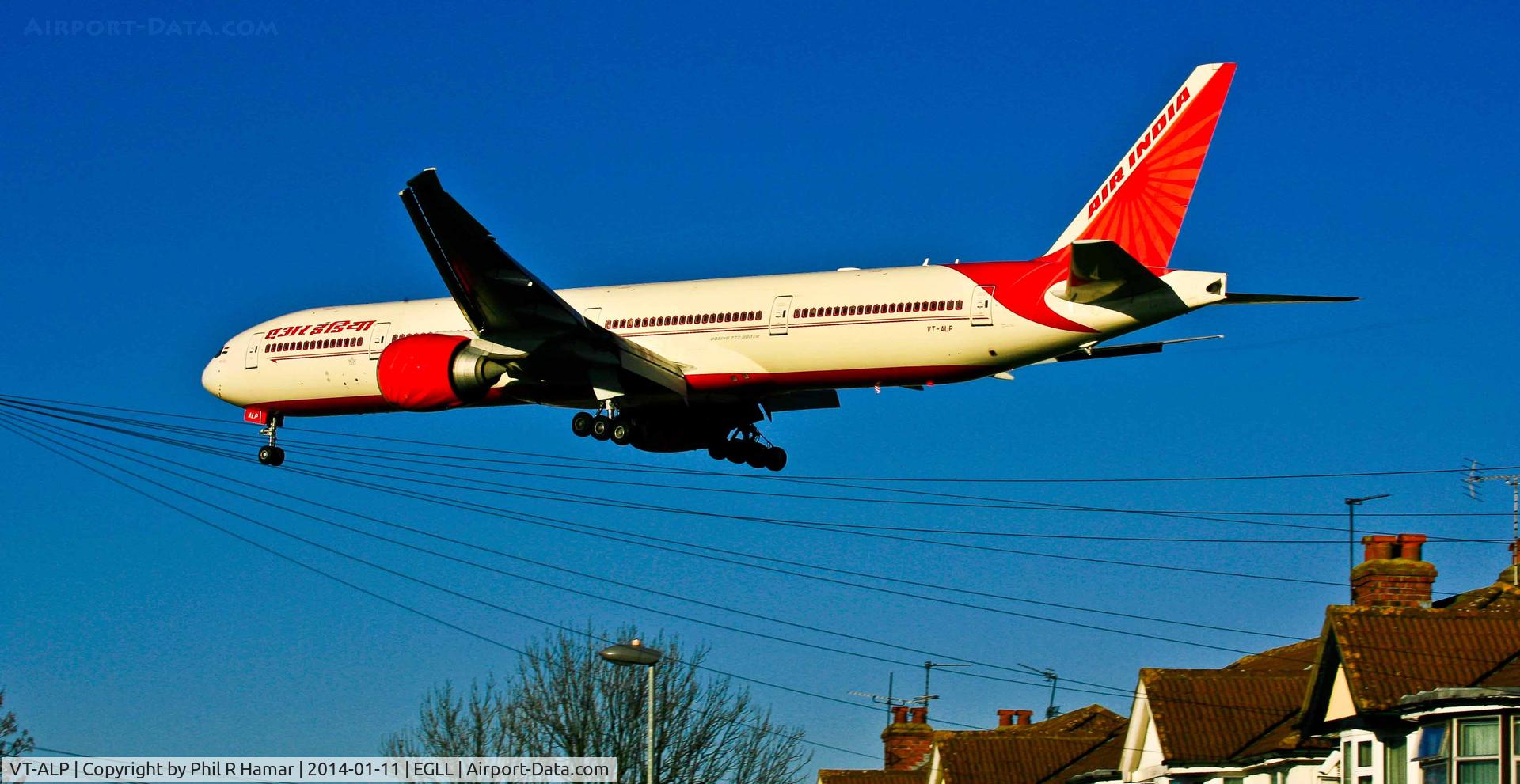 VT-ALP, 2009 Boeing 777-337/ER C/N 36314, Air India, (VT-ALP) 2009 Boeing 777-337ER, c/n 36314/804, on approach to land on 27L Heathrow. © PhilRHamar