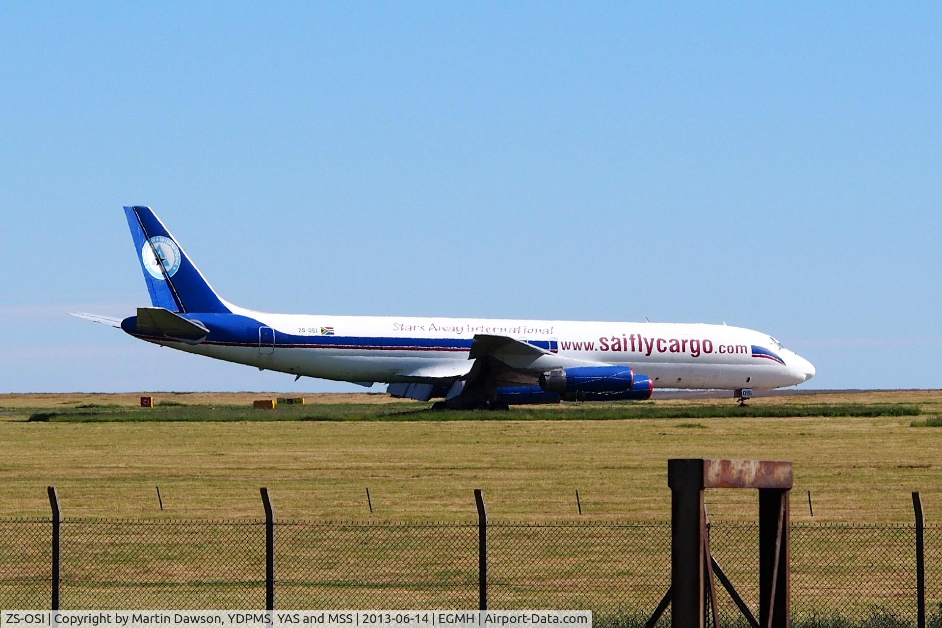 ZS-OSI, 1970 Douglas DC-8-62F C/N 46098, ZS-OBI at Manston, Kent International, 14 June 2013