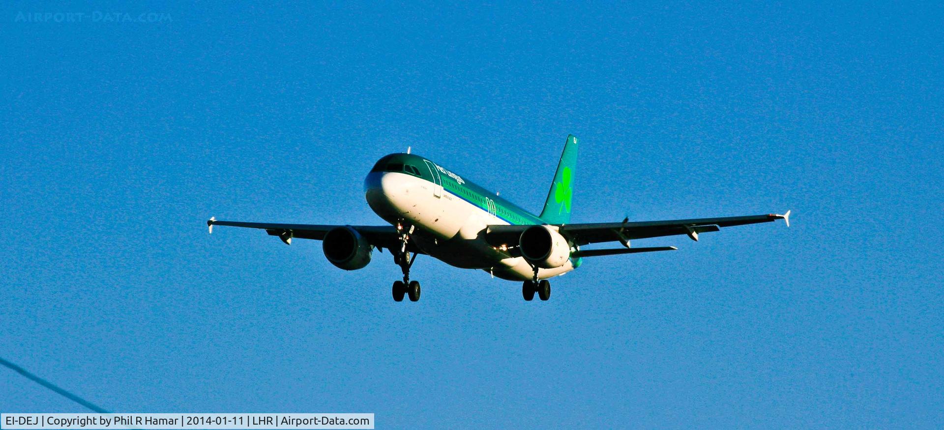 EI-DEJ, 2005 Airbus A320-214 C/N 2364, Aer Lingus Airlines, (EI-DEJ)  2005 Airbus A320-214, c/n 2364, on approach to land on 27L Heathrow. © PhilRHamar