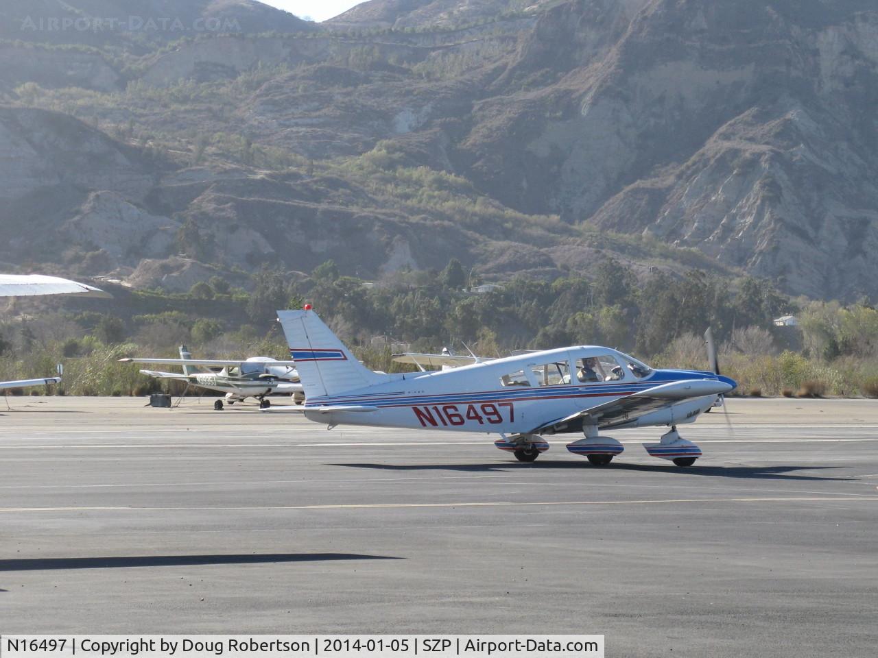 N16497, 1973 Piper PA-28-235 Cherokee Charger C/N 28-7310101, 1973 Piper PA-28-235 CHEROKEE CHARGER, Lycoming O-540-D4B5 235 Hp, taxi