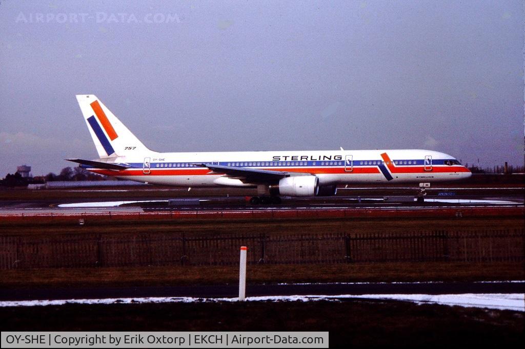 OY-SHE, 1988 Boeing 757-27B C/N 24135, OY-SHE ready for take off rw 04R