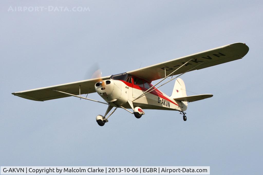 G-AKVN, 1946 Aeronca 11AC Chief Chief C/N 11AC-469, Aeronca 11AC Chief at The Real Aeroplane Club's Pre-Hibernation Fly-In, Breighton Airfield, October 2013.