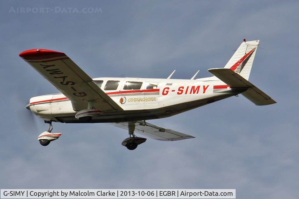 G-SIMY, 1976 Piper PA-32-300 Cherokee Six Cherokee Six C/N 32-7640082, Piper PA-32-300 Cherokee Six at The Real Aeroplane Club's Pre-Hibernation Fly-In, Breighton Airfield, October 2013.