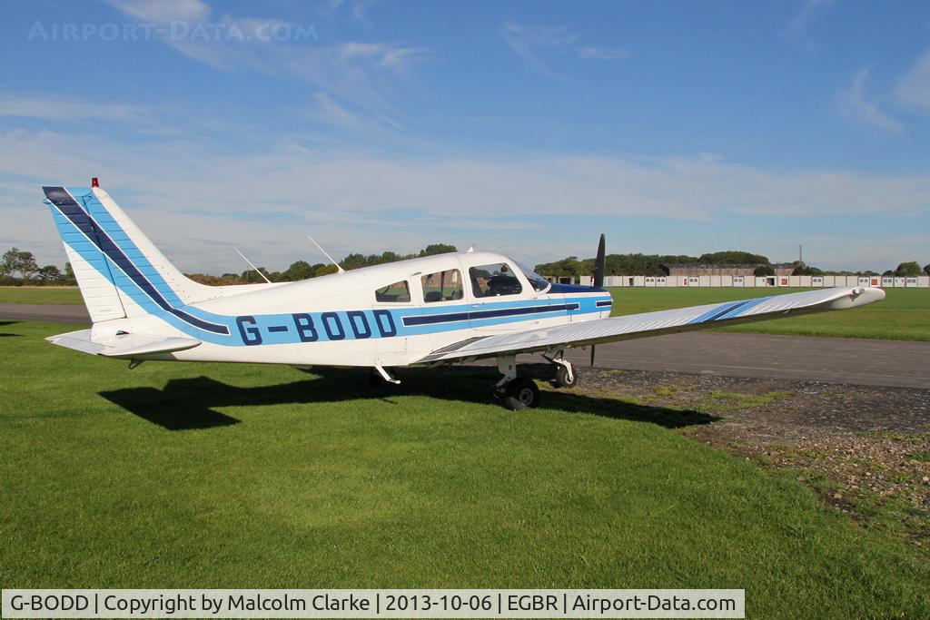 G-BODD, 1988 Piper PA-28-161 Cherokee Warrior II C/N 2816040, Piper PA-28-161 at The Real Aeroplane Club's Pre-Hibernation Fly-In, Breighton Airfield, October 2013.