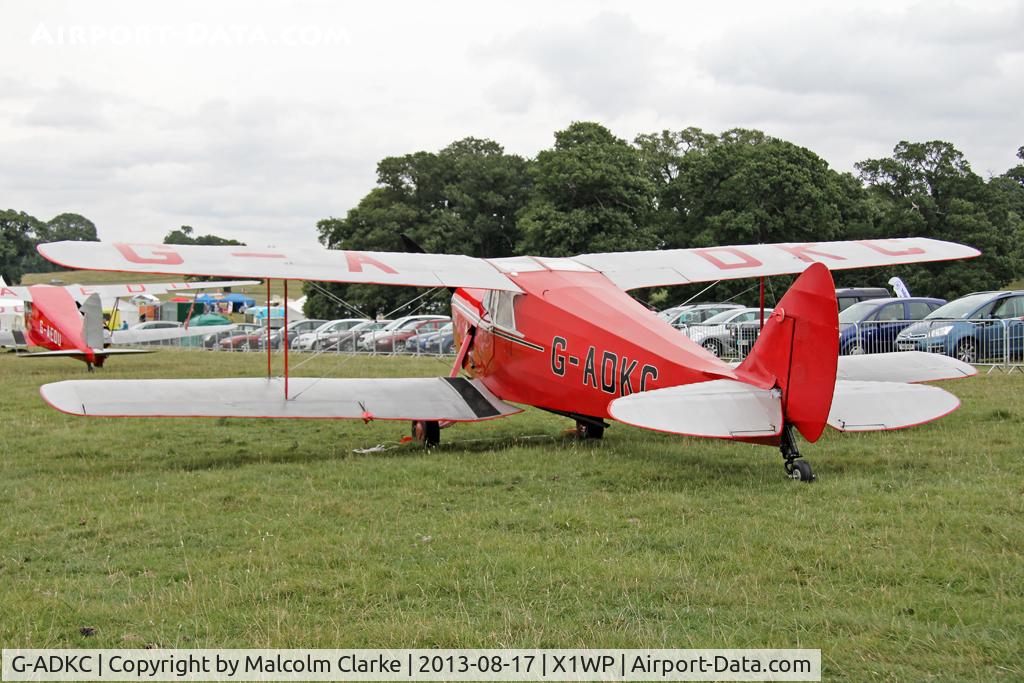 G-ADKC, 1936 De Havilland DH.87B Hornet Moth C/N 8064, De Havilland DH-87B Hornet Moth at The De Havilland Moth Club's 28th International Moth Rally at Woburn Abbey. August 2013.