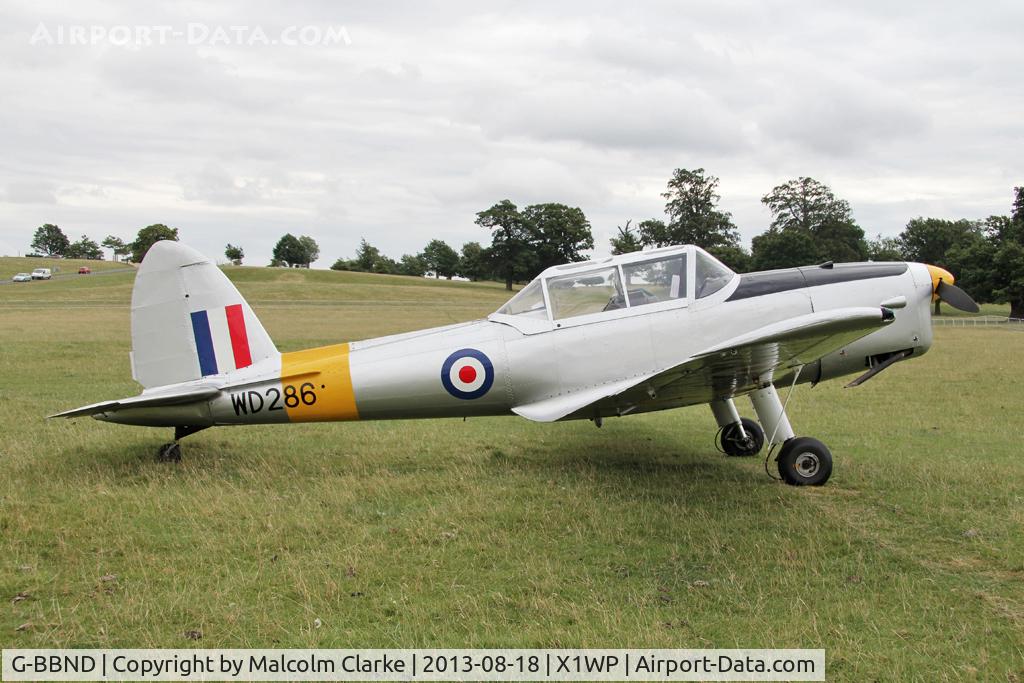 G-BBND, 1950 De Havilland DHC-1 Chipmunk T.10 C/N C1/0225, De Havilland DHC-1 Chipmunk 22 at The De Havilland Moth Club's 28th International Moth Rally at Woburn Abbey. August 2013.