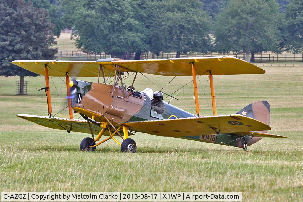 G-AZGZ, 1944 De Havilland DH-82A Tiger Moth II C/N 86489, De Havilland DH-82A Tiger Moth II at The De Havilland Moth Club's 28th International Moth Rally at Woburn Abbey. August 2013.