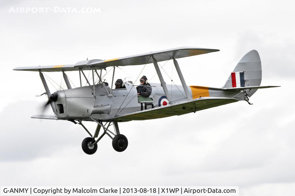 G-ANMY, 1942 De Havilland DH-82A Tiger Moth II C/N 85466, De Havilland DH-82A Tiger Moth II at The De Havilland Moth Club's 28th International Moth Rally at Woburn Abbey. August 2013.